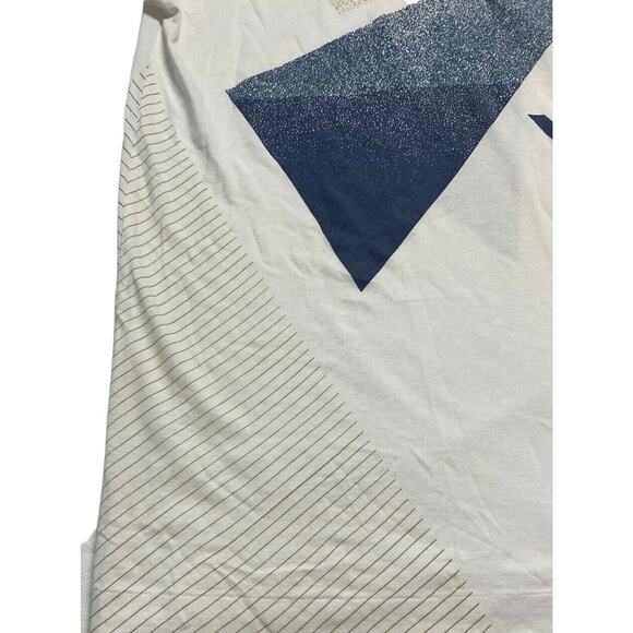 Vintage van heusen men Golf Shirt White Blue Green Polo Players  Sz Medium - Picture 5 of 8